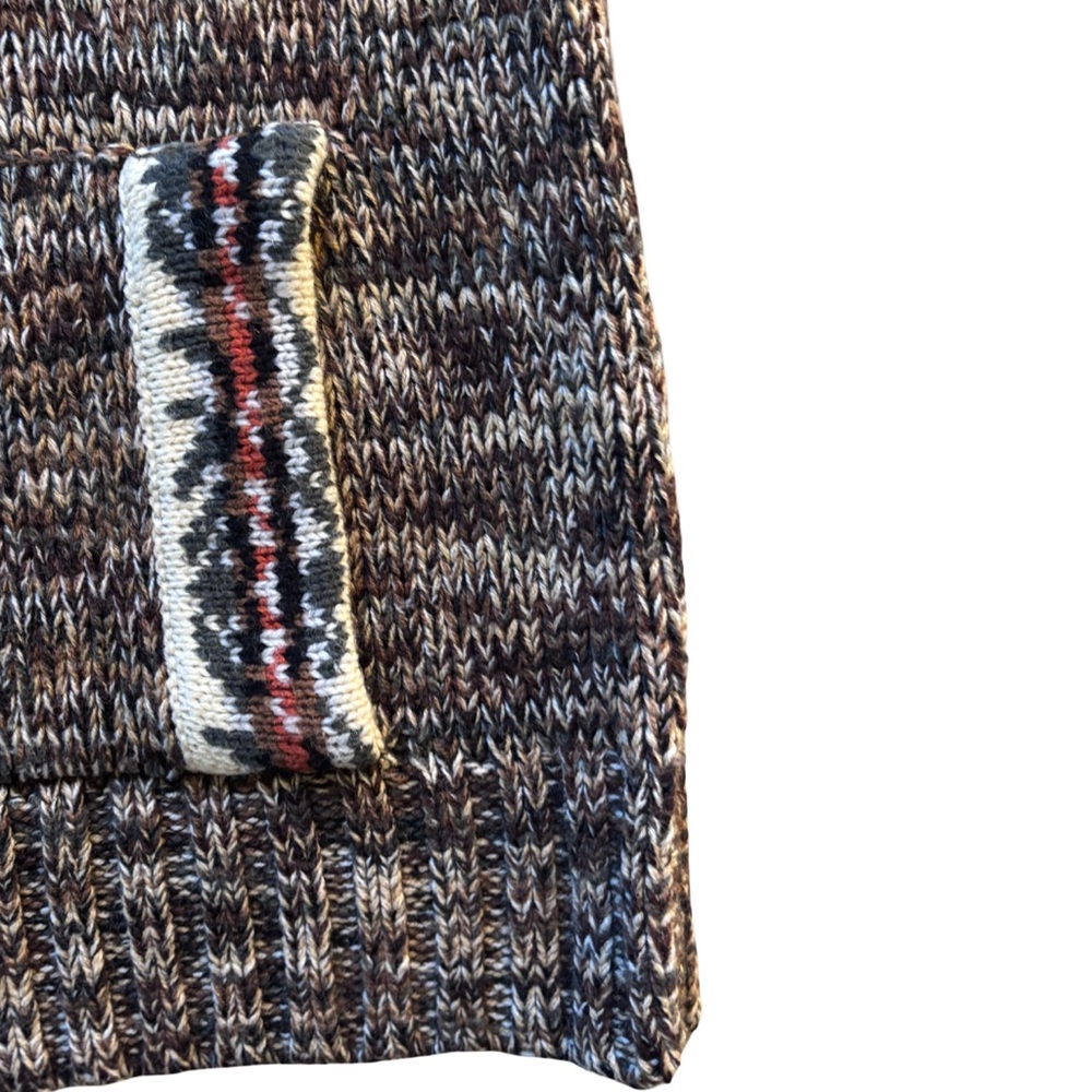 🐴Vintage Fair Isle Marled Zipper Cardigan, Size Small - Picture 8 of 9